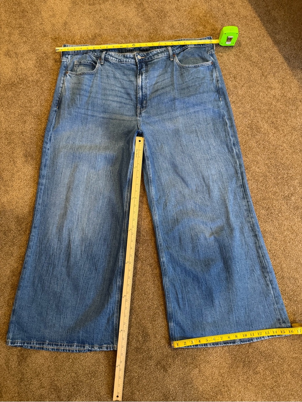 Old Navy Jeans NWOT Extra High Rise Super Wide Leg Denim Plus Size 24 - Picture 4 of 5